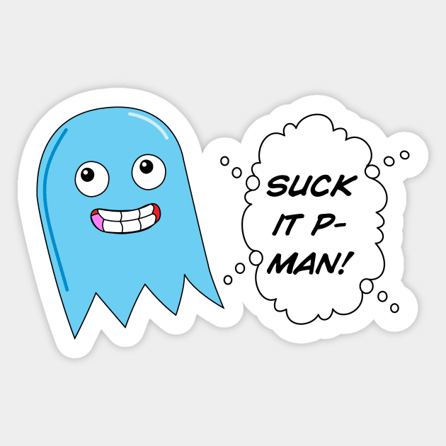 Anti-Authoritarian Inking Ghost Sticker by junketpo